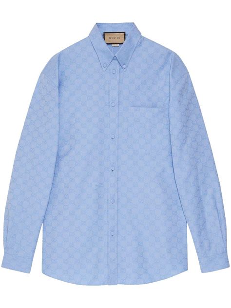 maglia gucci supreme|GG Supreme cotton shirt in light blue .